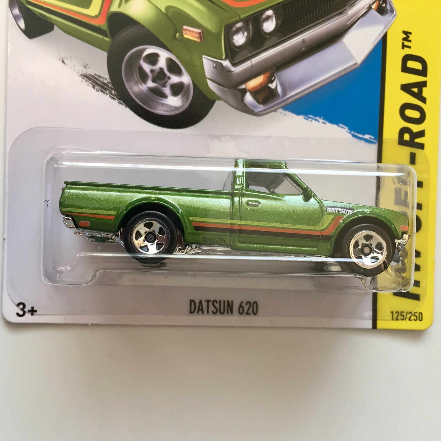 Hot Wheels 2015 Hot Trucks Datsun 620 Metalflake Green Card 125/250