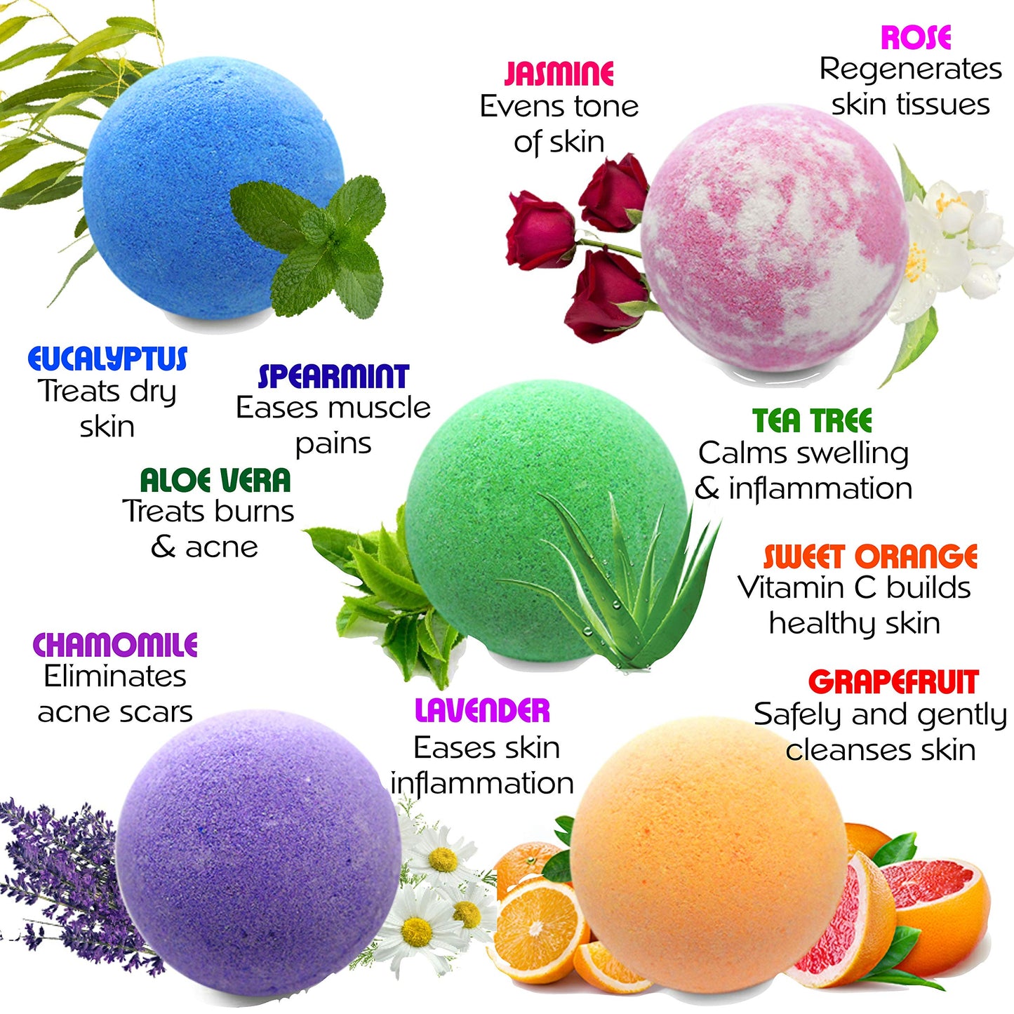 Relaxing Bath Bombs for Men & Women! 50 Wholesale Bath Bombs Individually Wrapped. Bulk Aromatherapy Essential Oil Bath Bombs for Adults Teens Kids!…