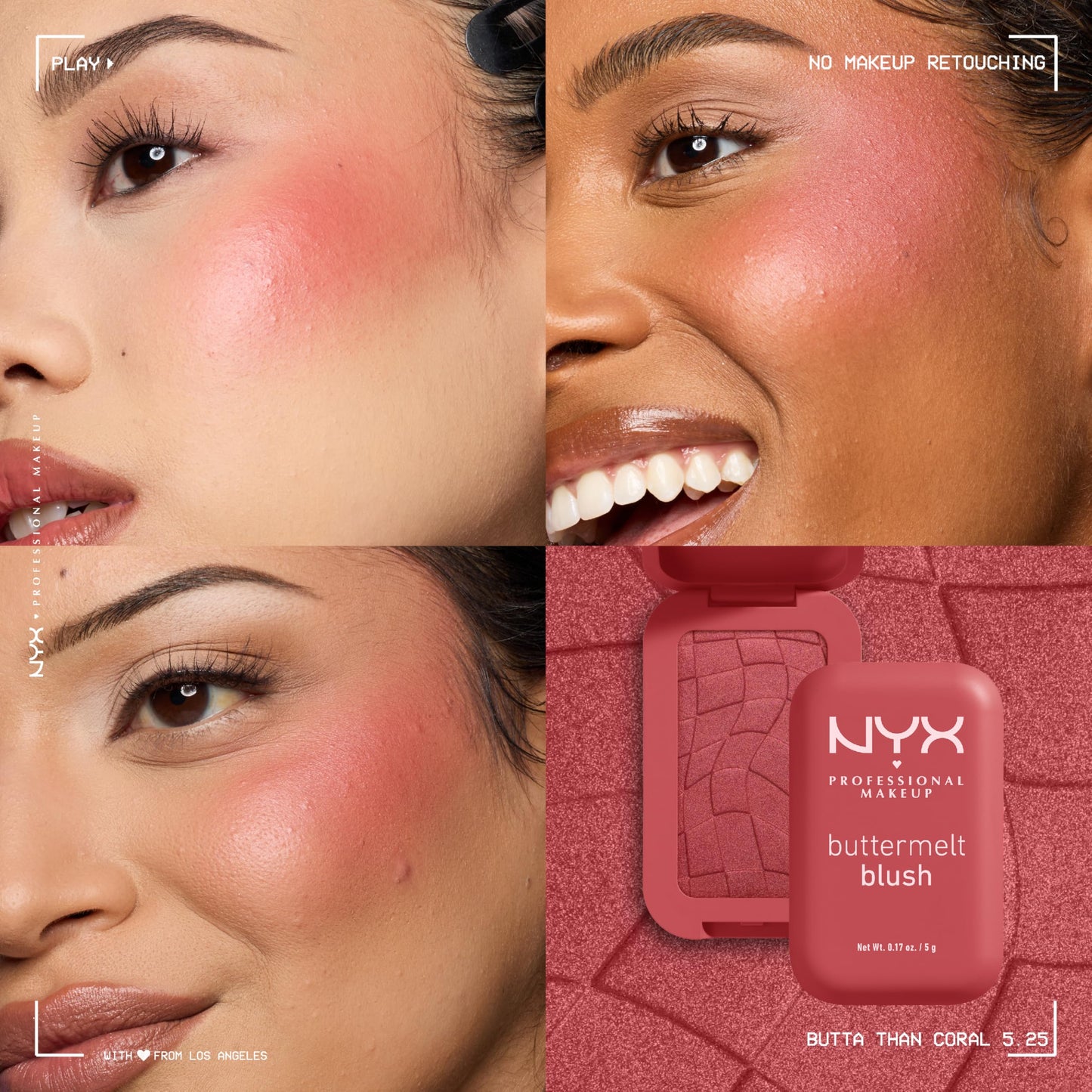 NYX Professional Makeup Buttermelt Blush- Face Makeup BUTTERMELT BLUSH 12H WEAR HIGH PIGMENT POWDER BLUSH, BUTTA THAN CORAL, BUTTA THAN CORAL, 0.17 oz Beauty and Personal Care NYX PROFESSIONAL MAKEUP