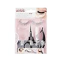 KISS Lash 11 False Eyelashes, 'Effortless', 12 mm, Includes 1 Pair Of Eyelash, Measuring Tool, Scissors, Lash Adhesive, Applicator, Mirror, Contact