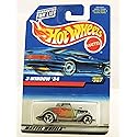 Hot Wheels - 1997 - 3 - Window 1934 - Collector #257 - Silver & Flames Paint - Limited Edition - Collectible