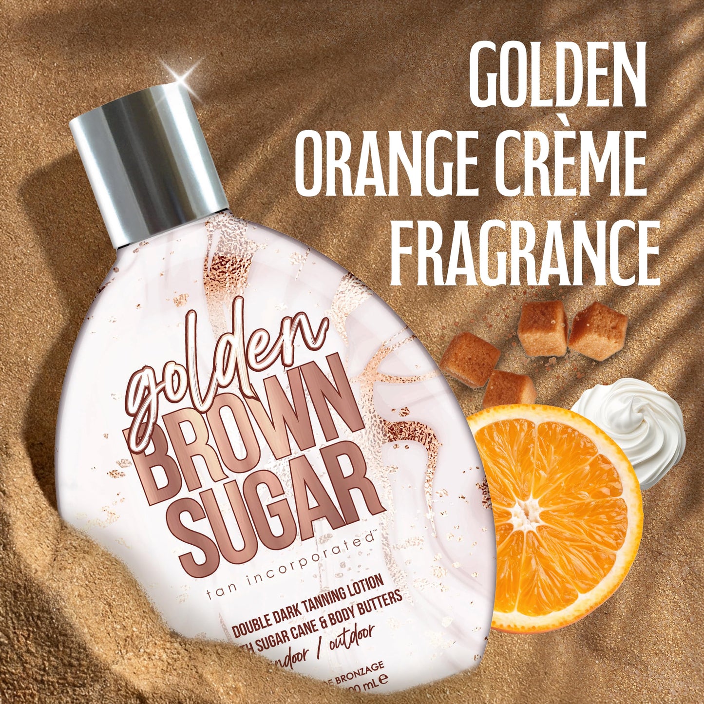 Brown Sugar Golden Brown Sugar Tanning Lotion, Step 2 Double Dark Bronzing Blend with Sugar Cane Extract, Carrot Oil & Body Butters, 13.5 Fl Oz
