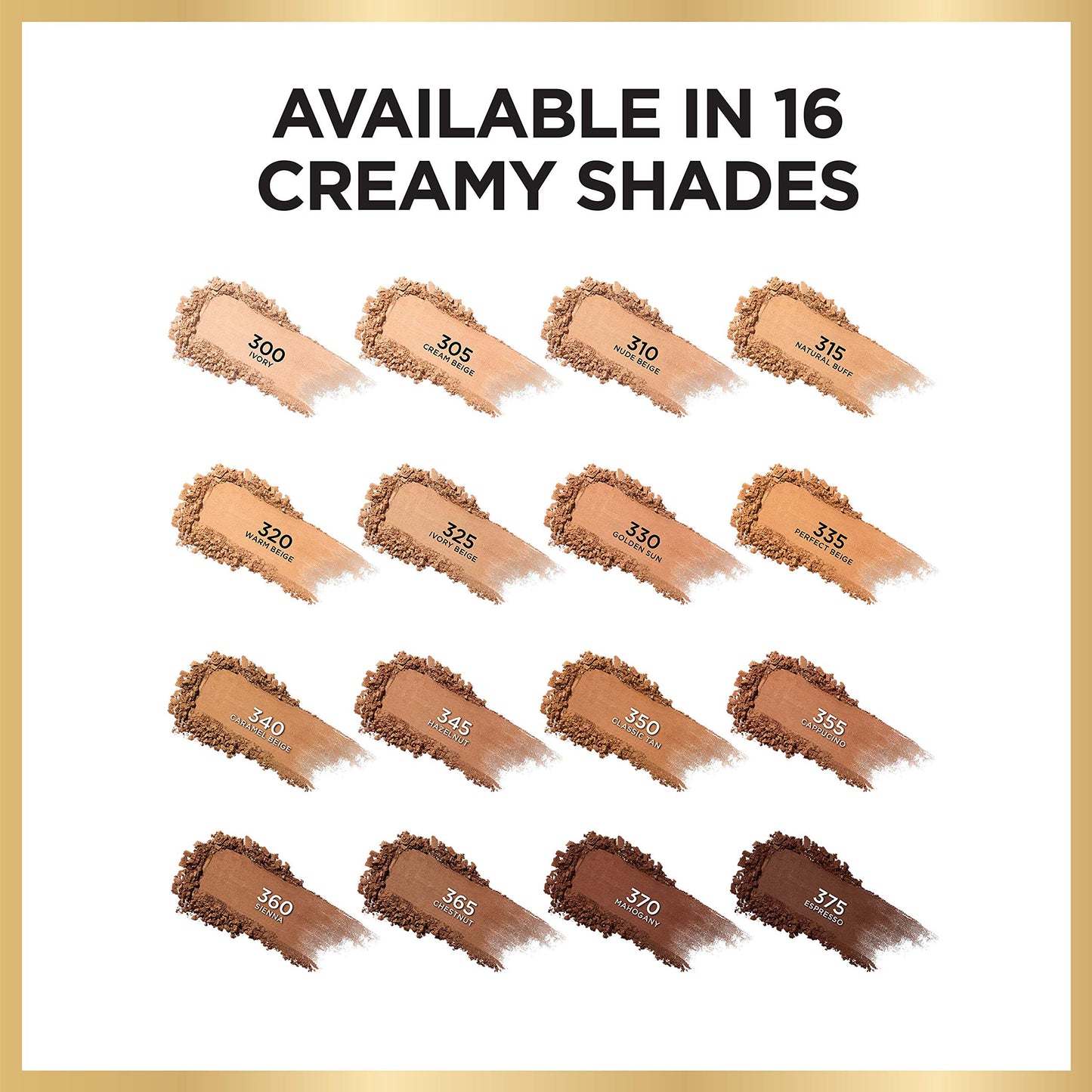 L’Oréal Paris Age Perfect Creamy Powder Foundation Compact, 365 Chestnut, 0.31 Ounce