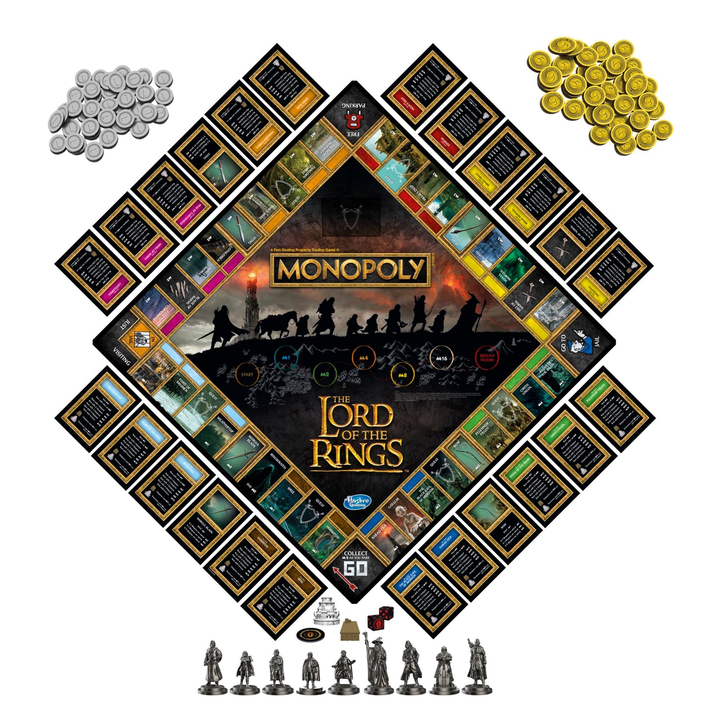 Hasbro Gaming Monopoly: The Lord of The Rings Edition Board Game Inspired by The Movie Trilogy, Play as a Member of The Fellowship, Ages 8 and Up…