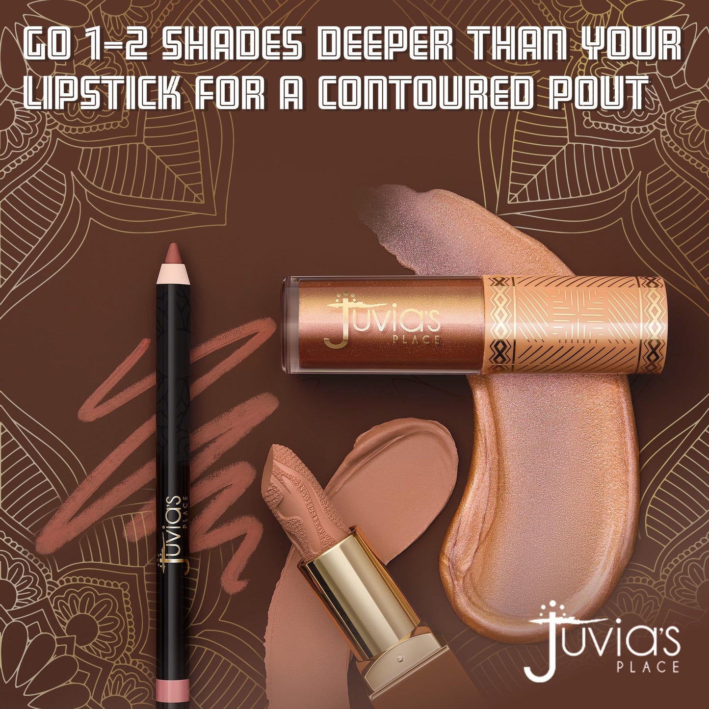Juvia's Place Long Wear Lip Pencil - Scorpio - Waterproof & Kiss-proof, Long Lasting Lip Liner, Smooth Makeup Application - Soft Matte Finish Base