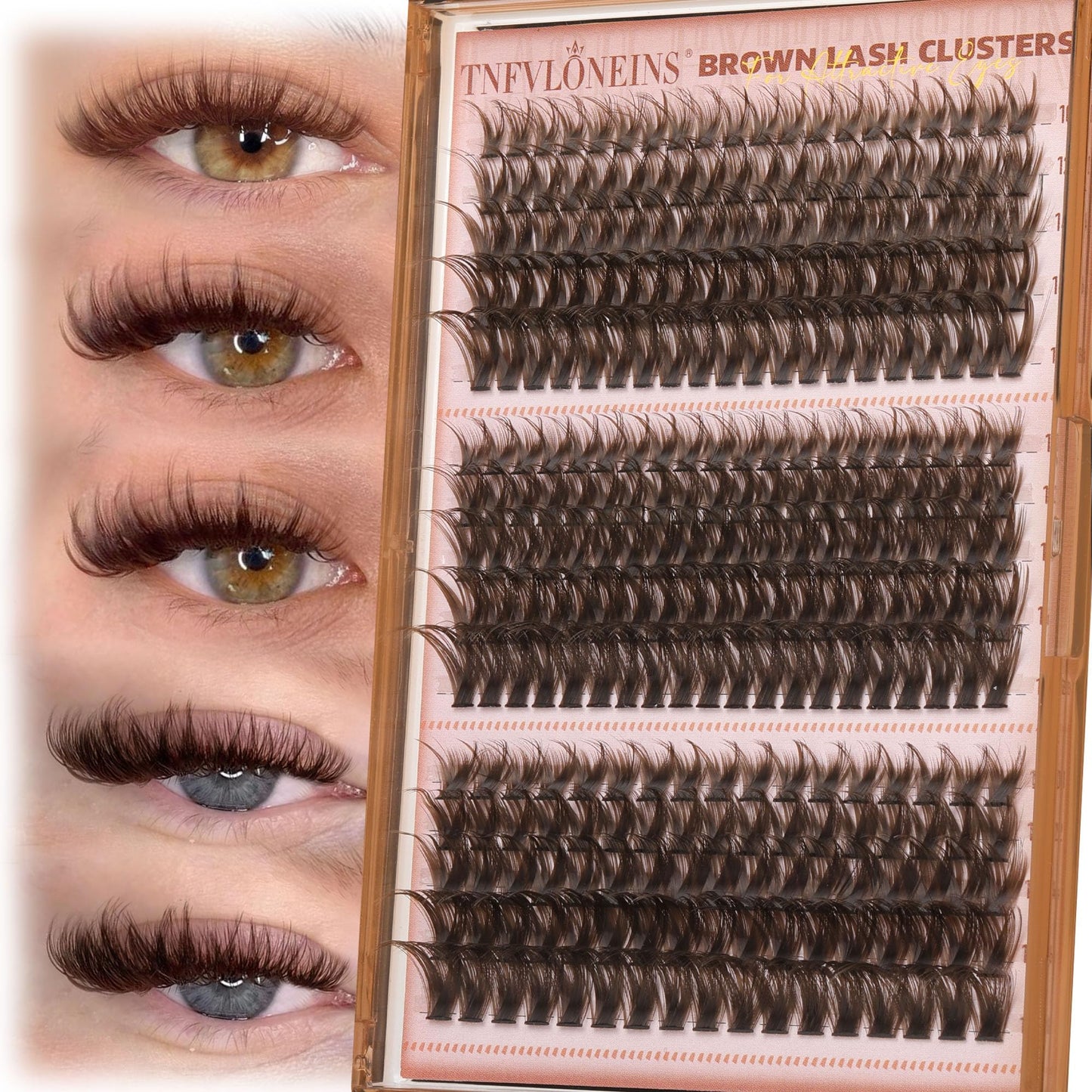 TNFVLONEINS Lash Clusters Wispy Eyelash Clusters Spiky Cluster Eyelash Extensions DIY Individual Lashes Natural Eye Lashes Cluster 10-16MM Lash Beauty and Personal Care TNFVLONEINS Default Title