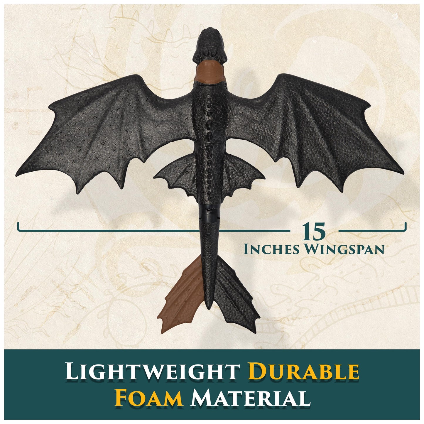 DreamWorks Dragons How to Train Your Dragon – Crossbow Launch Toothless Flying Stunt Glider, Kids Toy for Boys & Girls Ages 4+ (Amazon Exclusive)