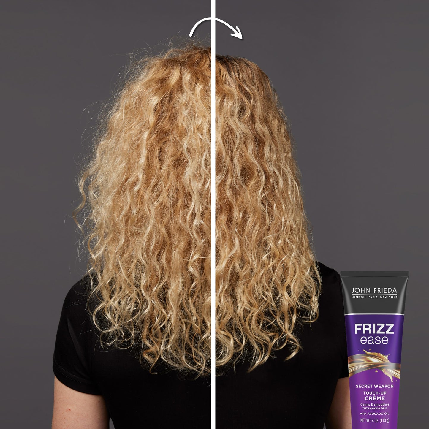 John Frieda Frizz Ease Secret Weapon Touch-Up Crème, Smoothing Cream for Flyaways, Frizz-Free & Split Ends, Infused with Avocado Oil to Seal in