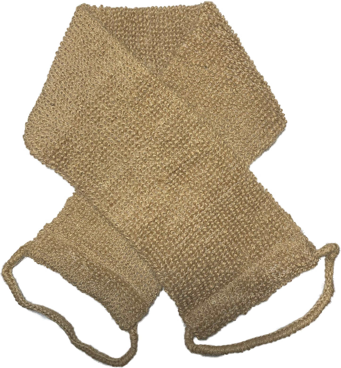 Large Natural Exfoliating Hemp Back Scrubber for Shower for Men and Women - Deep Clean & Invigorate Your Skin - Machine Wash and Dry - Double Sided