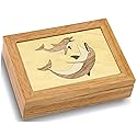 Wood Art Dolphin Box - Handmade USA - Unmatched Quality - Unique, No Two are the Same - Original Work of Wood Art. A Dolphin Gift, Ring, Trinket or…