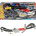 Hot Wheels Toy Car Track Set, Formula 1 Grand Prix Circuit Track Set with 3 1:64 Scale Die-Cast Toy Cars, Two Modes of Racing with a Motorized Booster