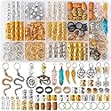 200pcs Hair Beads Jewelry, Dreadlocks Gem Crystal Charms, Metal Coils Rings, Gold And Silver Pendants,Braid Cuffs,Clips,Loc Tube Bead Braid