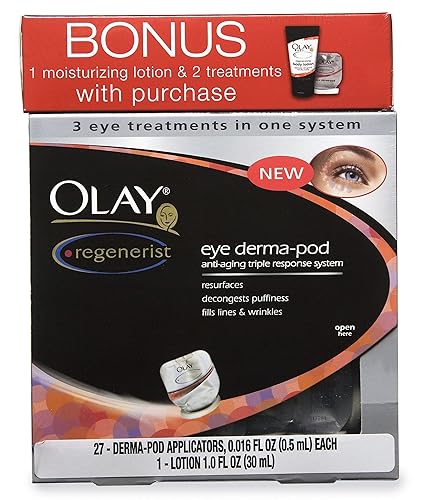 Olay Regenerist Eye Derma Pod with 3 Free Regenerist Derma Pod Samples and 1 Free Regenerist Regenerating Body Lotion Sample (30 ml)