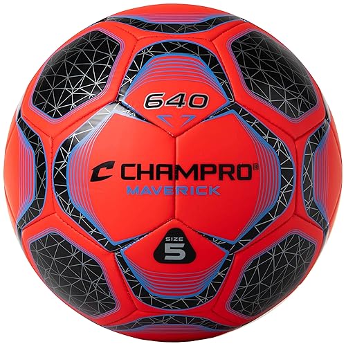 Maverick Soccer Ball, Size 4, Fire Red