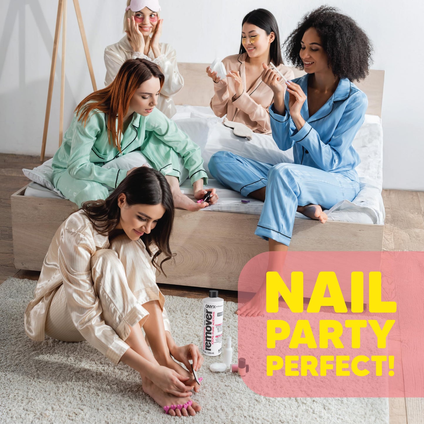 Onyx Professional 100% Pure Acetone Nail Polish Remover Kit with 7 inch Nail File, 16 fl oz - Made in USA, Maximum-Strength Gel Polish Remover
