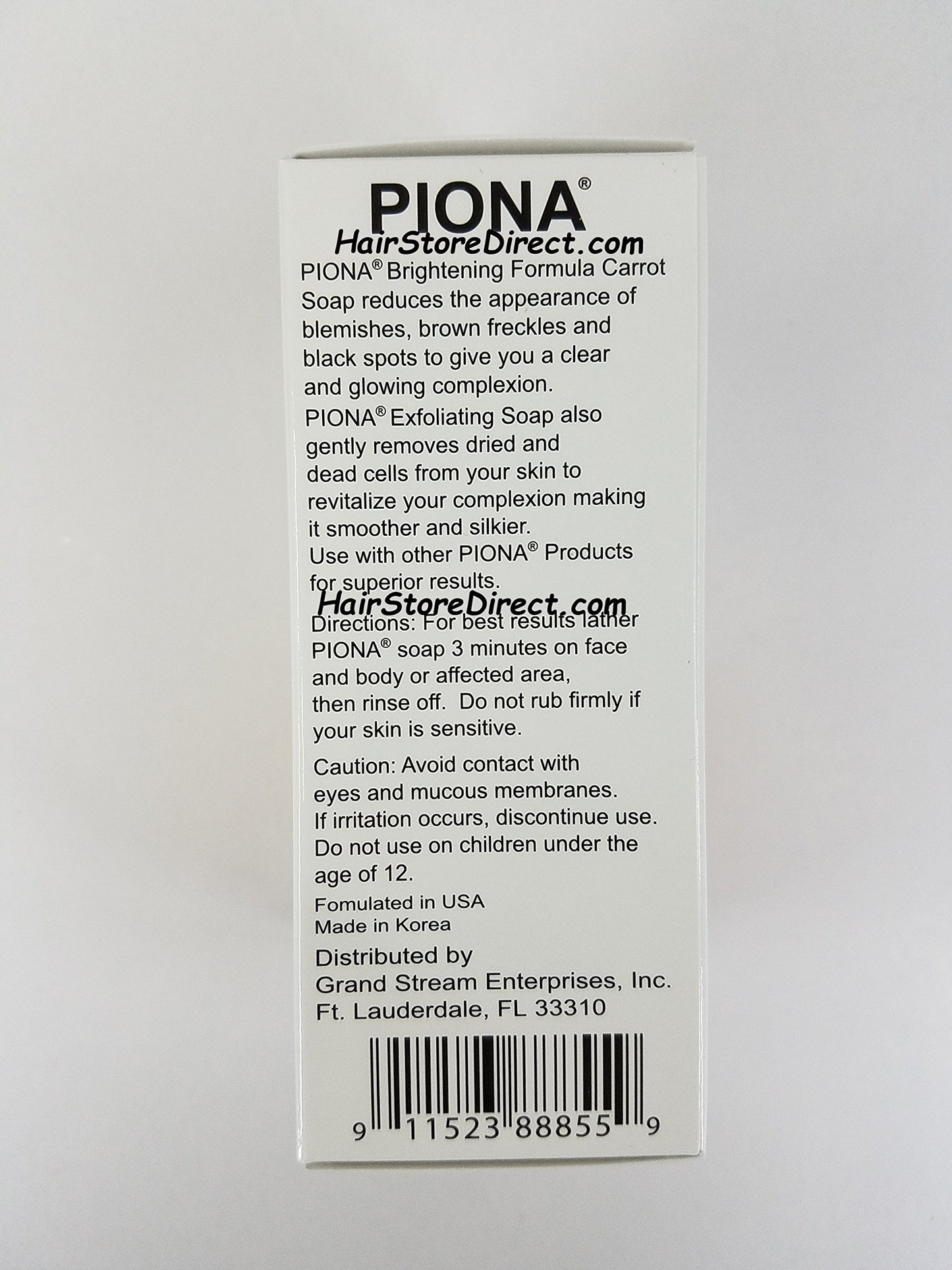 Piona Exfoliating & Carrot Soap 7oz