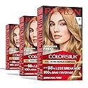 Revlon ColorSilk with Bond Repair Complex, Blonde Permanent Hair Color, 100% Gray Coverage, Ammonia Free Hair Dye, Vegan Keratin, 71 Golden Blonde