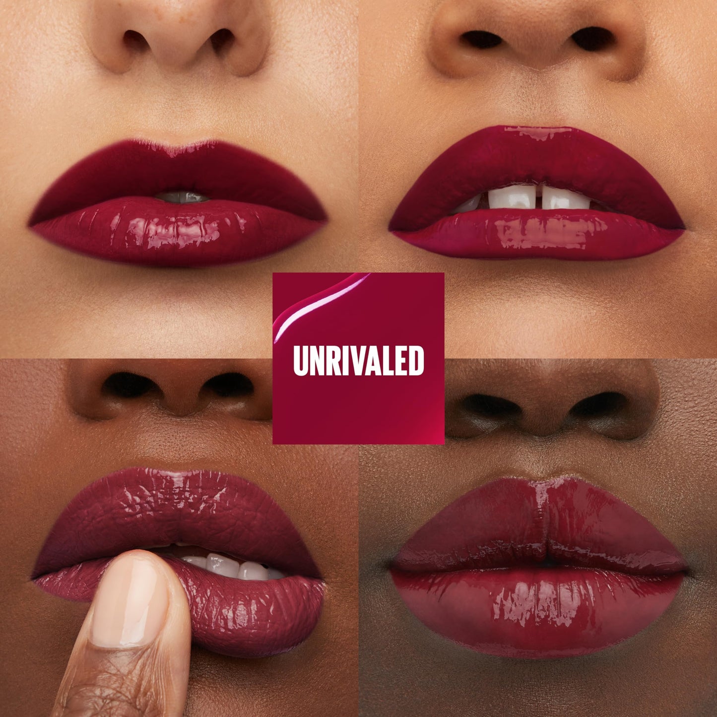 Maybelline Super Stay Vinyl Ink Longwear No-Budge Liquid Lipcolor Makeup, Highly Pigmented Color and Instant Shine, Unrivaled, Berry Burgundy