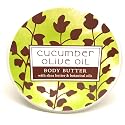 Greenwich Bay Trading Company Botanic Body Butter with Shea Butter and Cocoa Butter 8oz Tub (Cucumber Olive Oil)