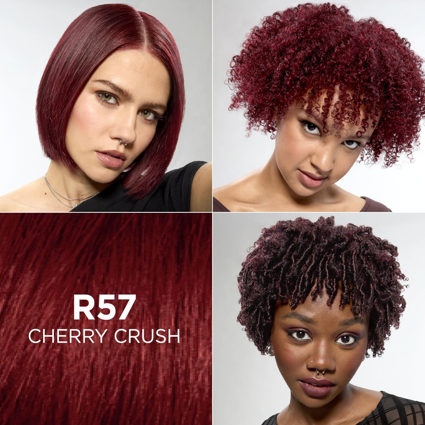 L'Oreal Paris Feria Multi-Faceted Shimmering Permanent Hair Color, R57 Intense Medium Auburn, Hair Dye Kit, Pack of 2