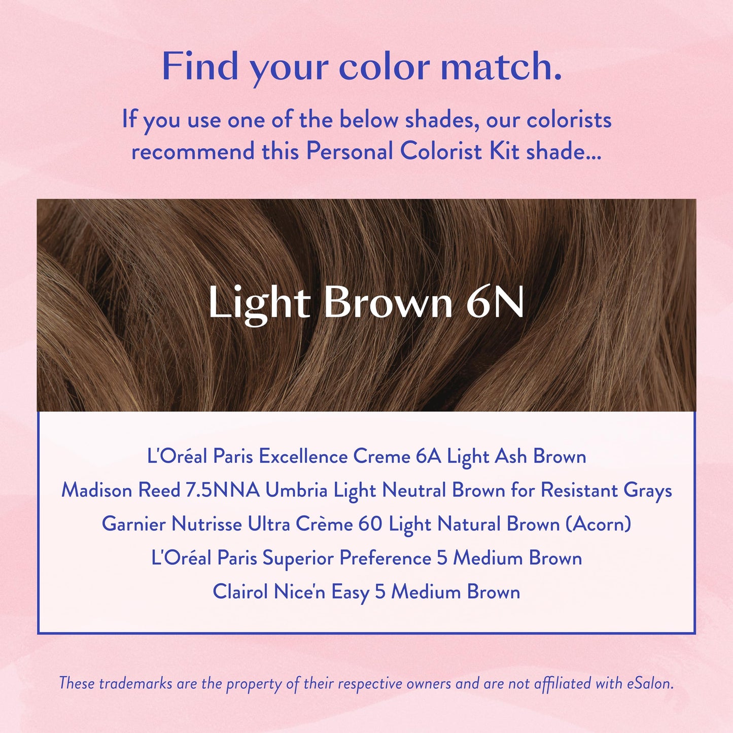 eSalon Permanent Hair Color & Hair Dye - Light Brown - Professional-Grade Ammonia-Free Personal Colorist for Up To 100% Gray Coverage on All Hair