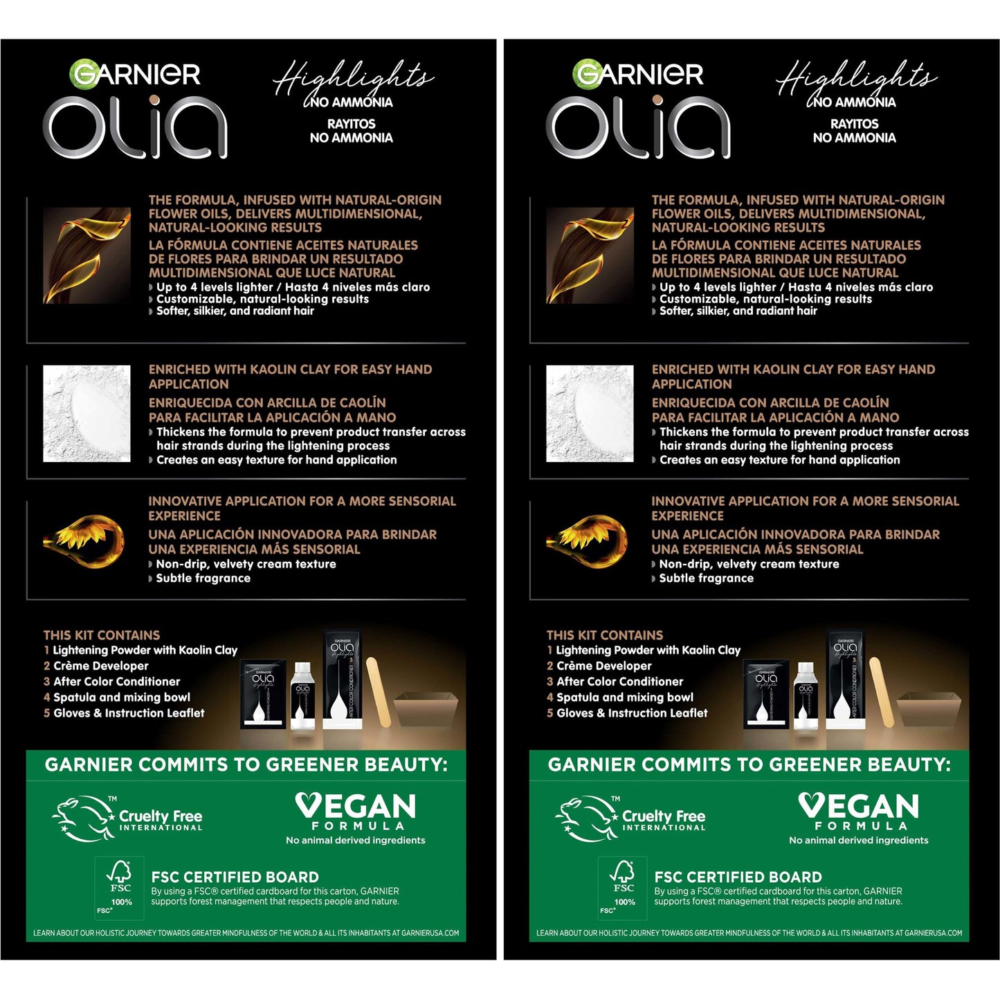 Garnier Olia Ammonia-Free Permanent Hair Dye Highlighting Kit, Oil-Rich Formula for Multidimensional Hair Color with Up to 4 Levels of Lift, Vegan