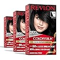 Revlon ColorSilk with Bond Repair Complex, Black Permanent Hair Color, 100% Gray Coverage, Ammonia Free Hair Dye, Vegan Keratin, 11 Soft Black (Pack