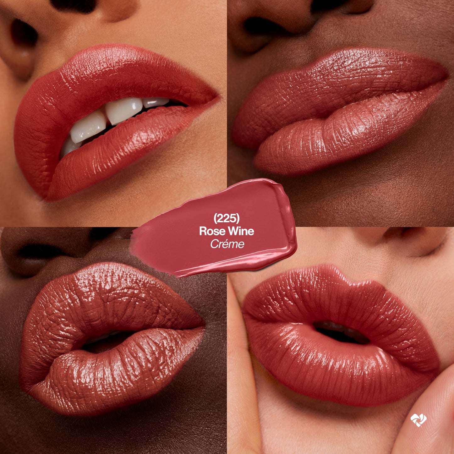 (2x) Revlon Super Lustrous Lipstick, 225 Rosewine, 0.15 Oz / 4.2g Each