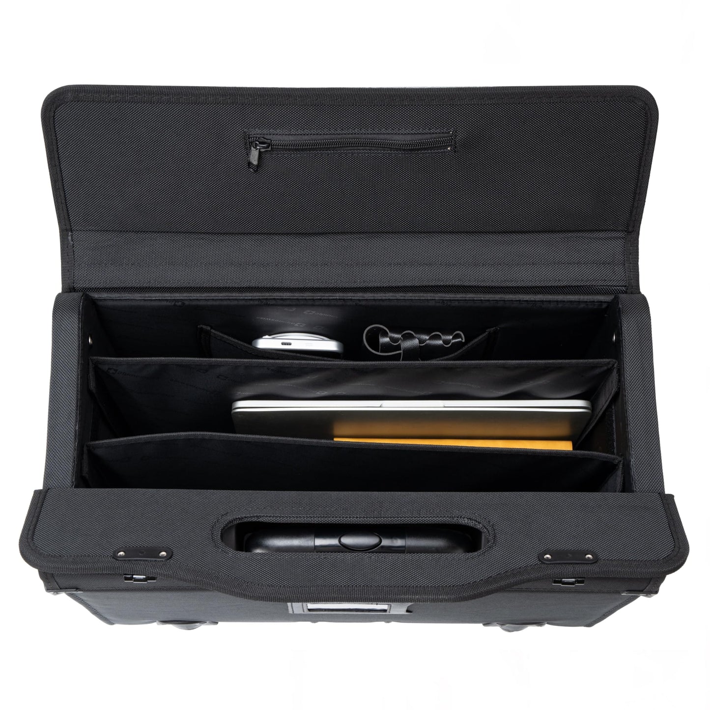 Alpine Swiss Rolling Briefcase Work Overnight Travel Bag Dual Locks Carry on Business Attache Case Black