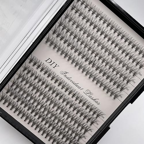 IECILI Individual Lashes/Lash Clusters 240pcs 9-14mm Cluster Eyelash Extensions /12 Roots/C Curl /0.07mm Cluster Lashes/Faux Mink Lash Extensions (C