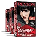 Revlon Permanent Hair Color, Permanent Hair Dye, Colorsilk with 100% Gray Coverage, Ammonia-Free, Keratin and Amino Acids, 10 Black, 4.4 Oz (Pack
