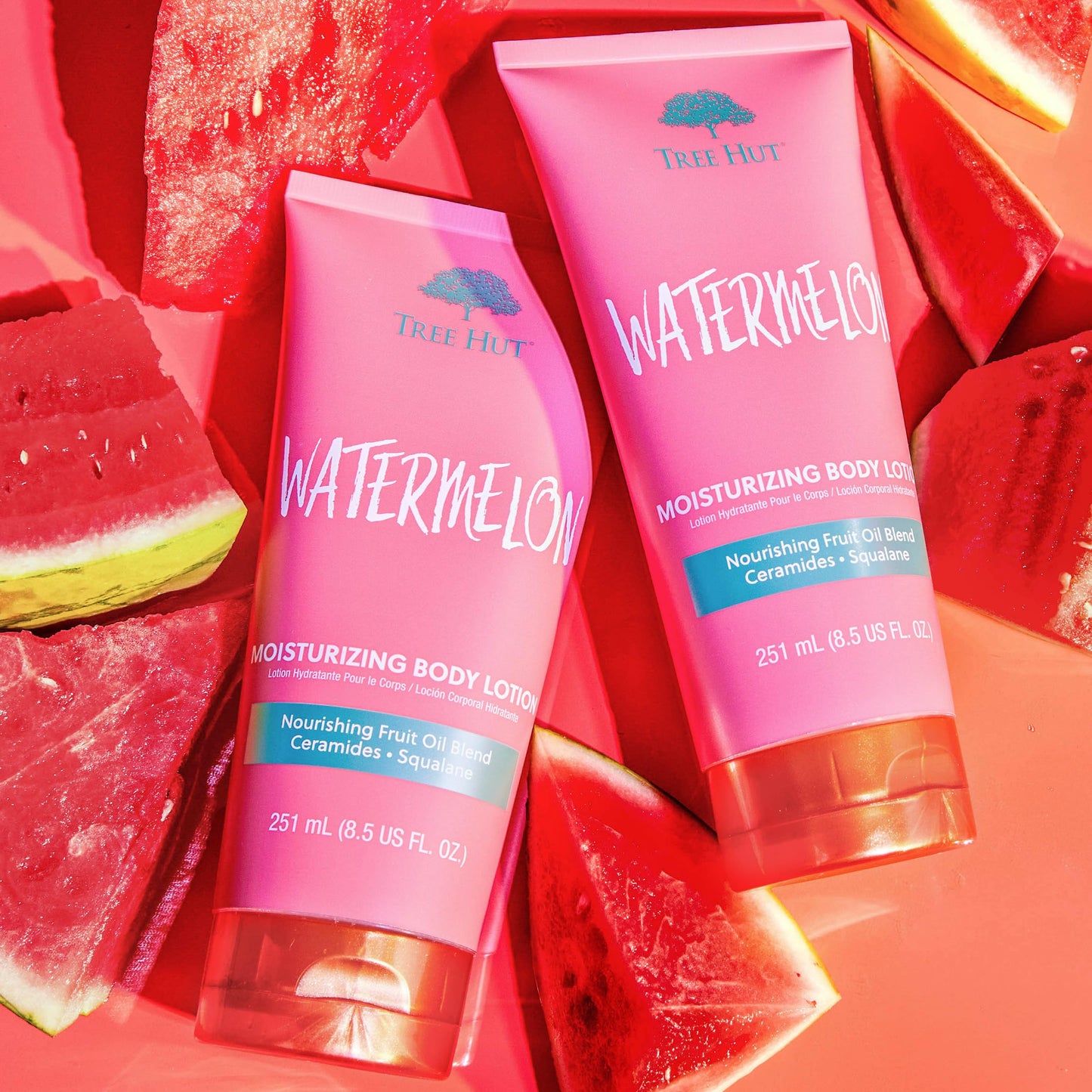 Tree Hut Watermelon Moisturizing Body Lotion, Ceramide and Squalene Formula Helps Protect Skin, Long-lasting Hydration Leaves Skin Feeling Soft