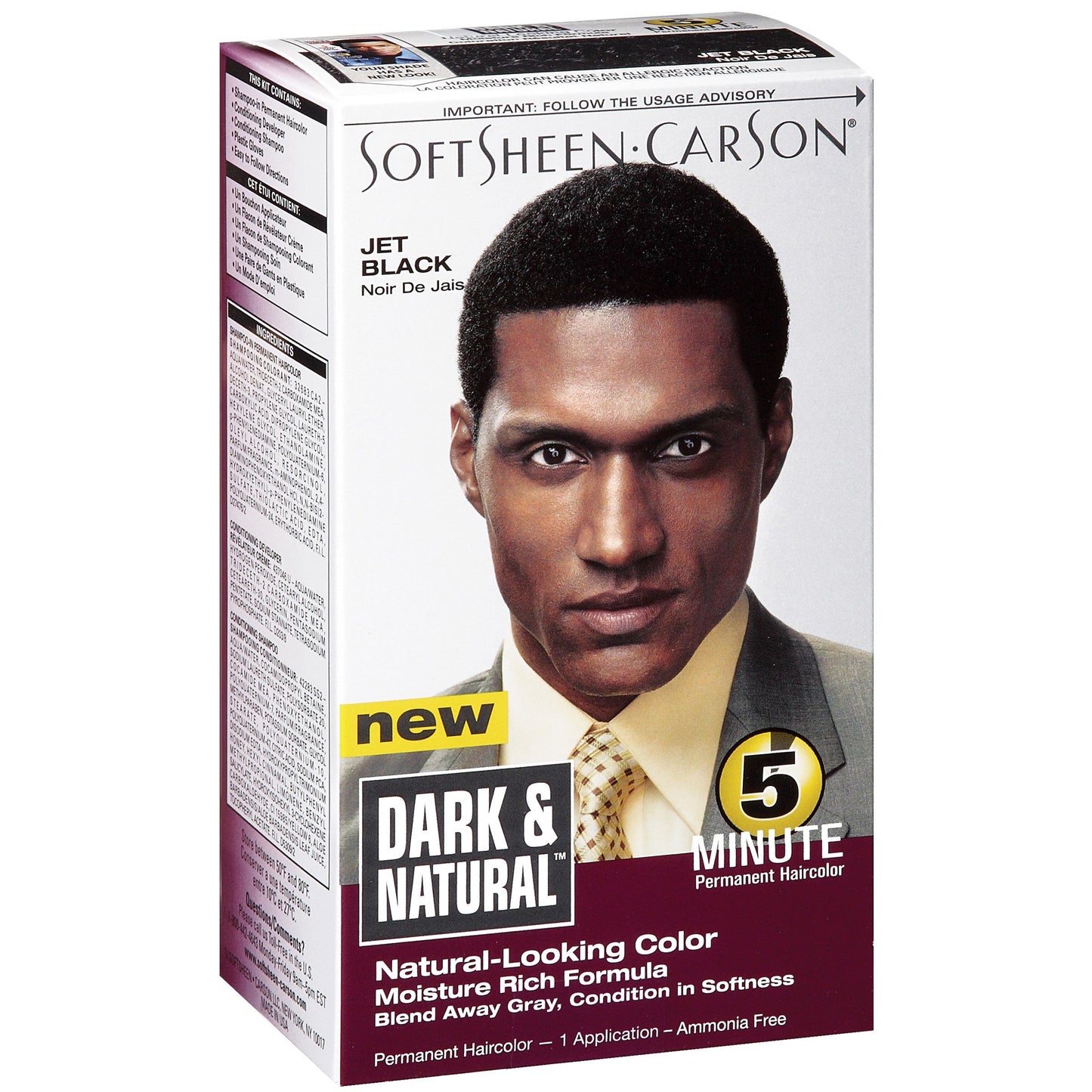 Dark and Natural Men's 5 Minute Hair Color 3, Jet BLack, 1 ea (Pack of 12)