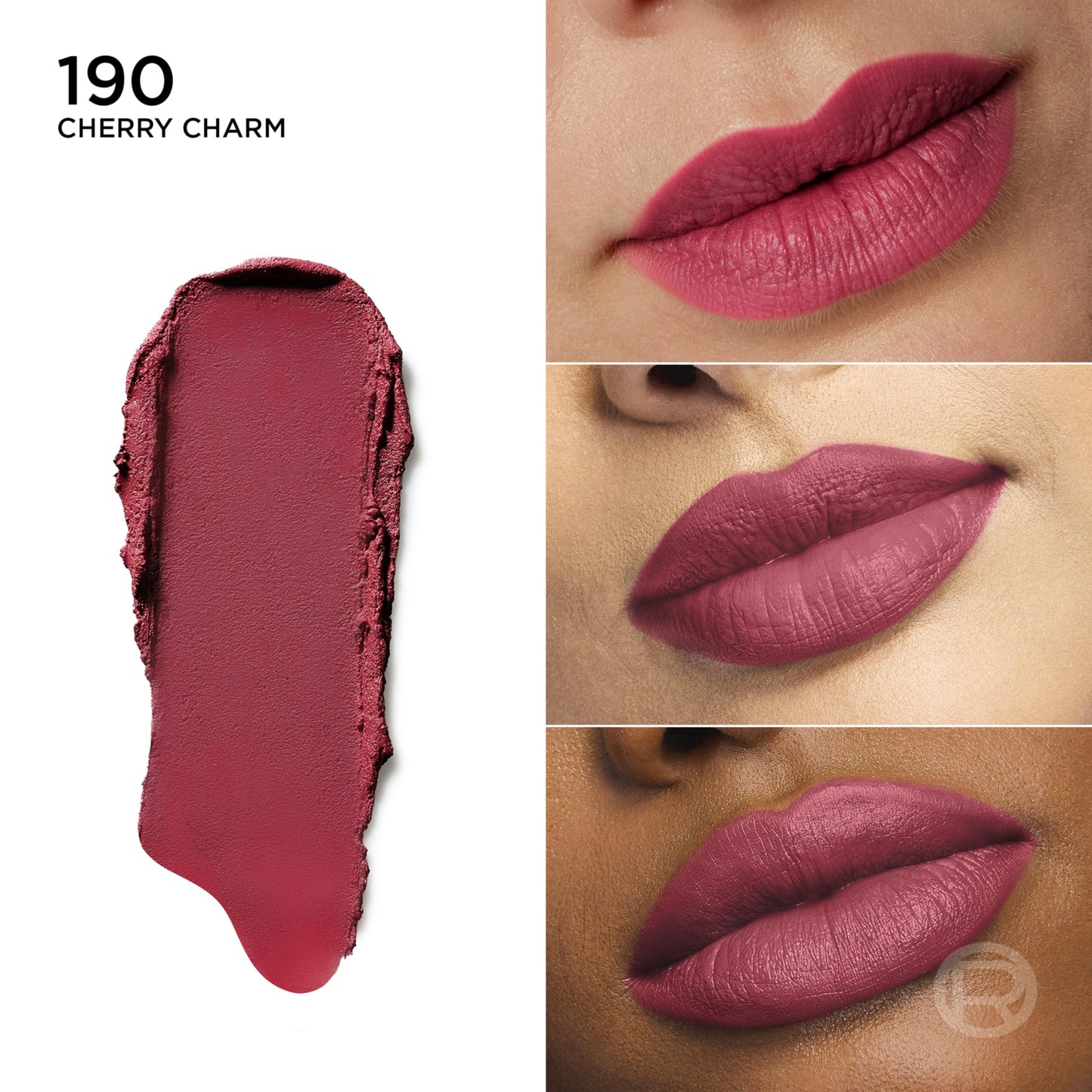 L'Oreal Paris Colour Riche Blurred Matte Lipstick for Moisturized Lips, Lip Makeup with Argan Oil and Vitamin E, Cherry Charm