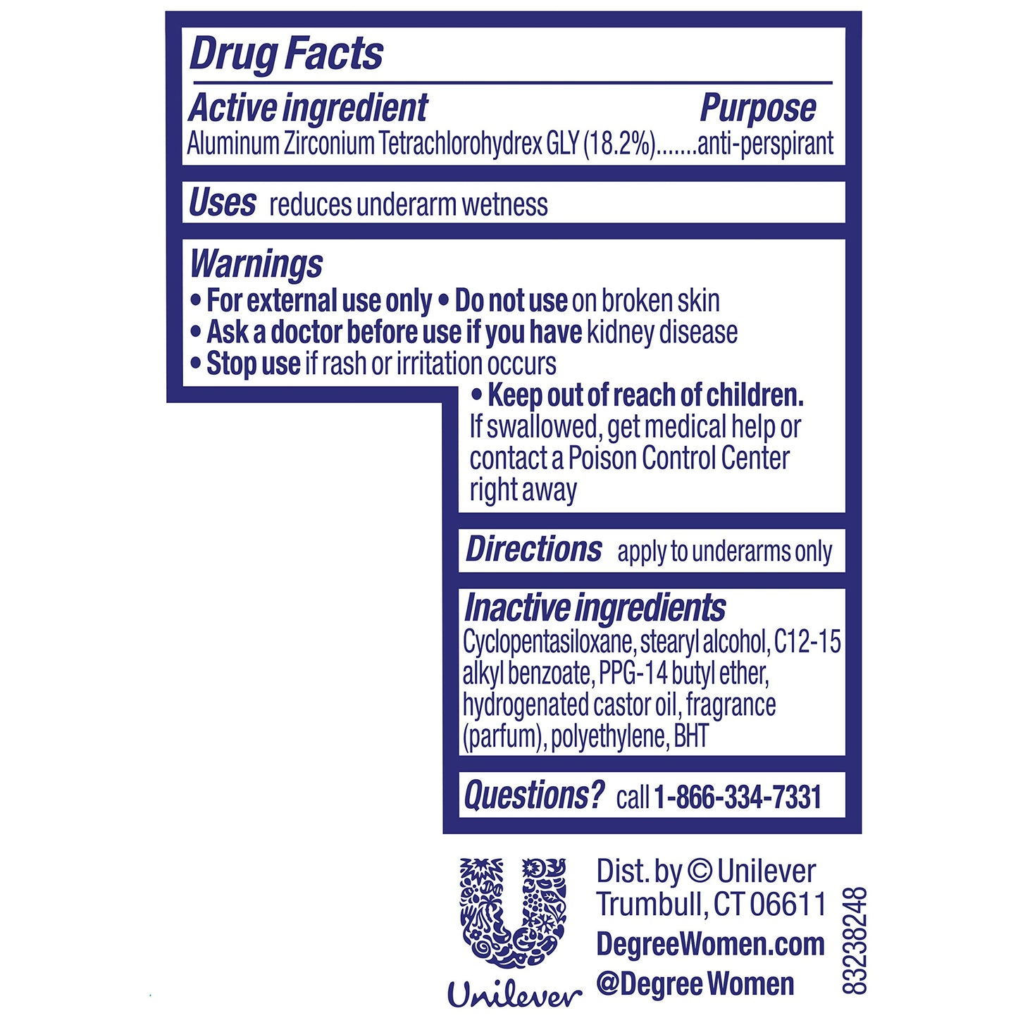 DEGREE Sheer Powder Antiperspirant Deodorant Stick, Blue, 2.6 Oz Beauty and Personal Care Degree