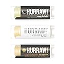 Hurraw! Moon Night Treatment, Unscented, Sun (Zinc Oxide SPF15) Lip Balms, 3 Pack Bundle: Organic, Certified Vegan, Cruelty & Gluten Free. Non-GMO