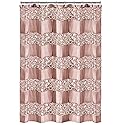 Popular Bath 885545 Sinatra Collection, Shower Curtain, Blush