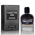 Valentine Nero for Men - Woody Aromatic Fragrance with Floral and Mineral Notes - Masculine Scent - 100ml