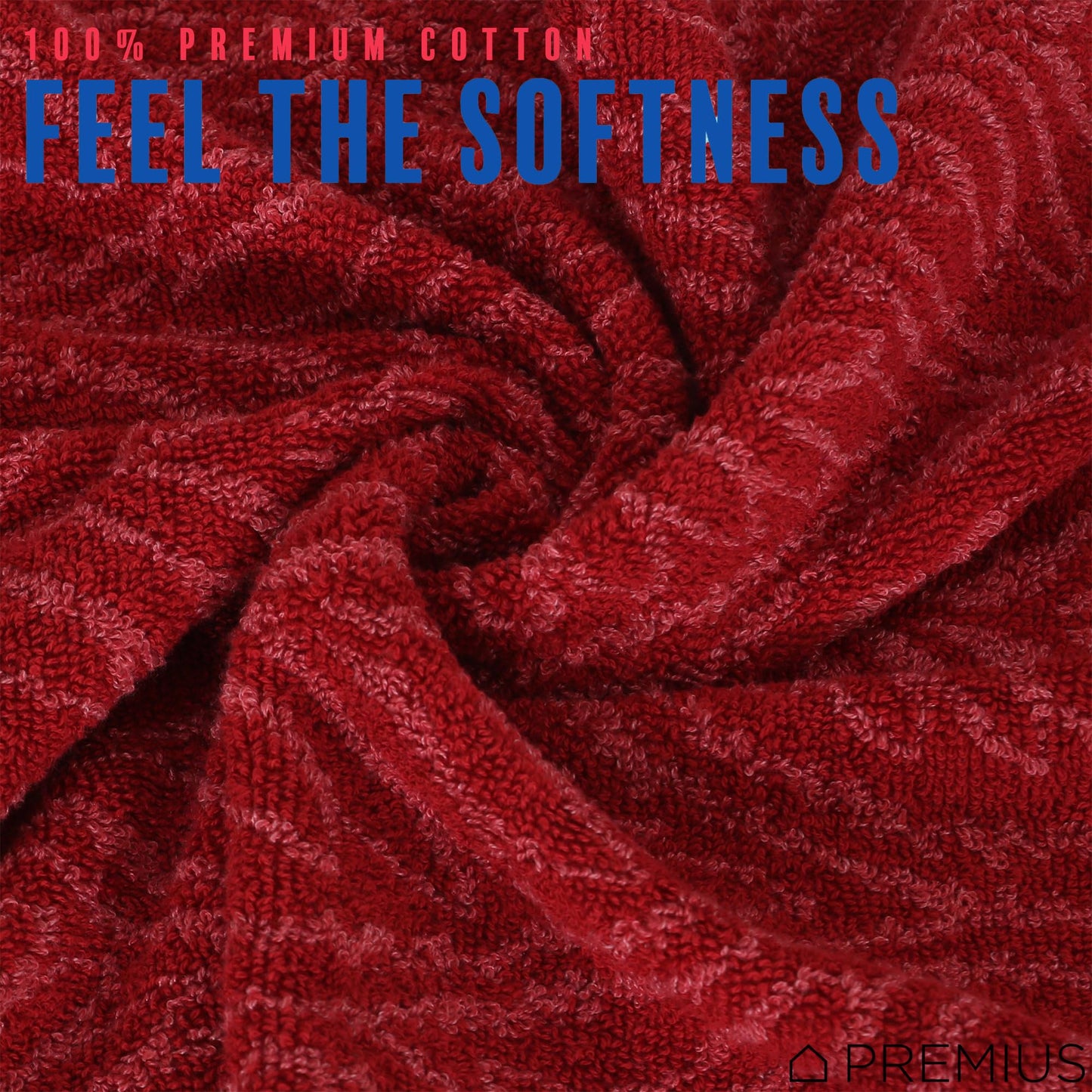 PREMIUS 2 Pack Leaf Hand Towel, Bath Towel, and Bath Sheet, 100% Cotton Yarn Dyed, Lux Drying Experience, Great for Hands and Body, Perfect for Spa…