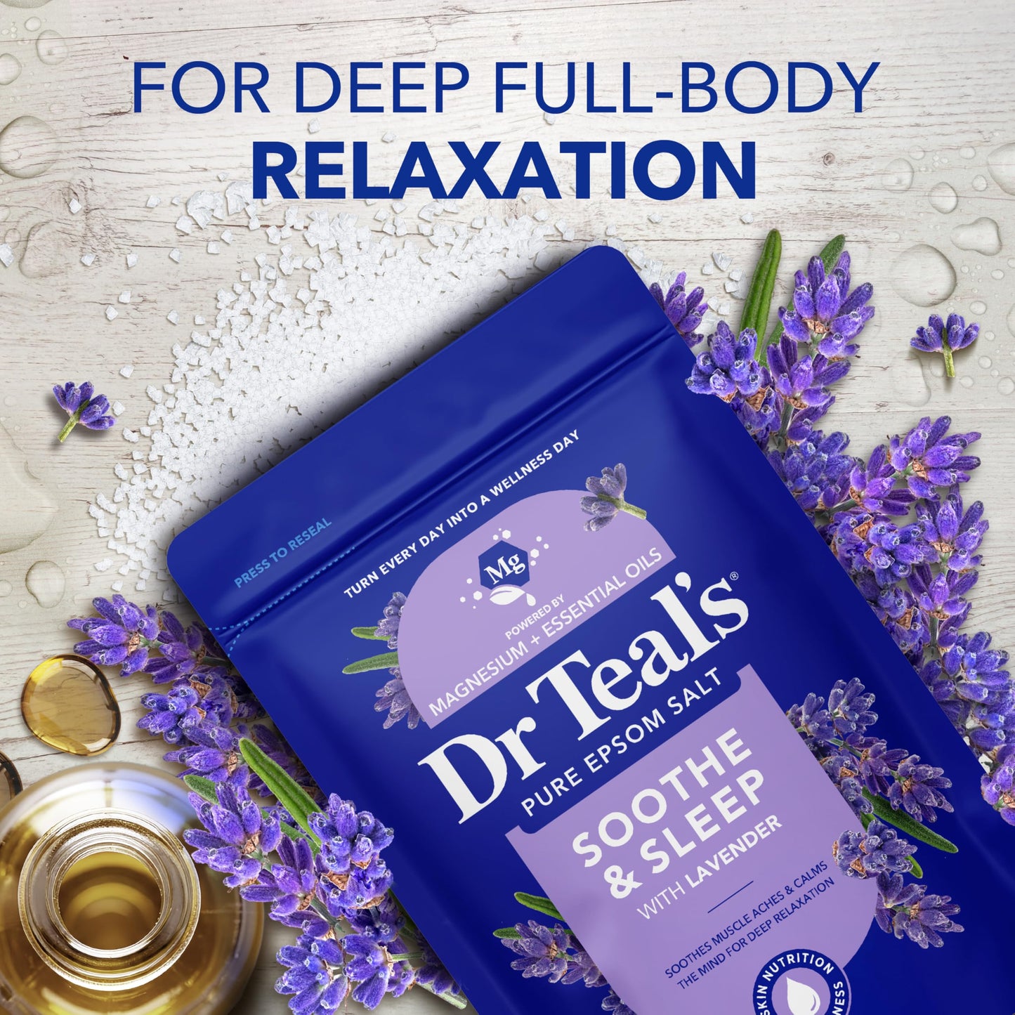 Dr Teal's Epsom Salt Magnesium Soak, Lavender, Eucalyptus & Wellness Trio, 3 lbs (Pack of 3) Beauty and Personal Care Dr Teal's