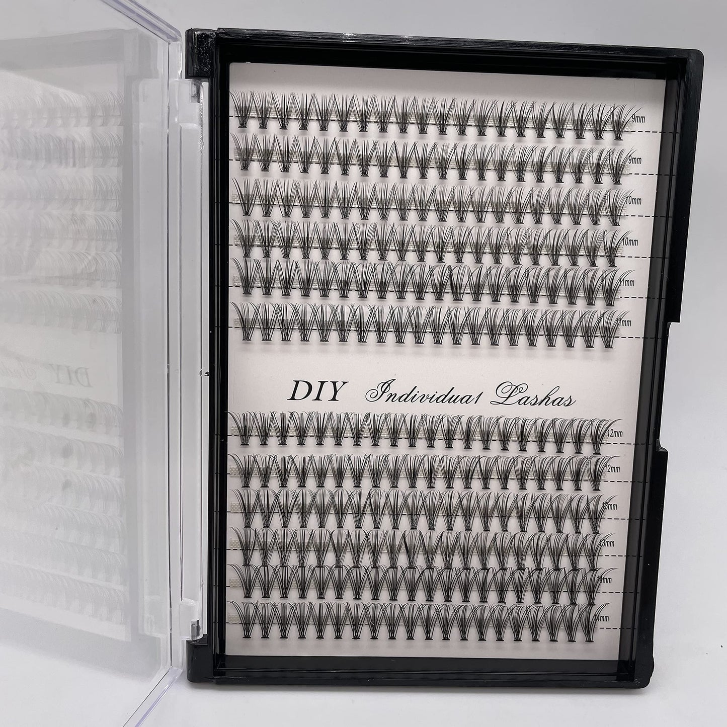 IECILI Individual Lashes/Lash Clusters 240pcs 9-14mm Cluster Eyelash Extensions /12 Roots/C Curl /0.07mm Cluster Lashes/Faux Mink Lash Extensions (C