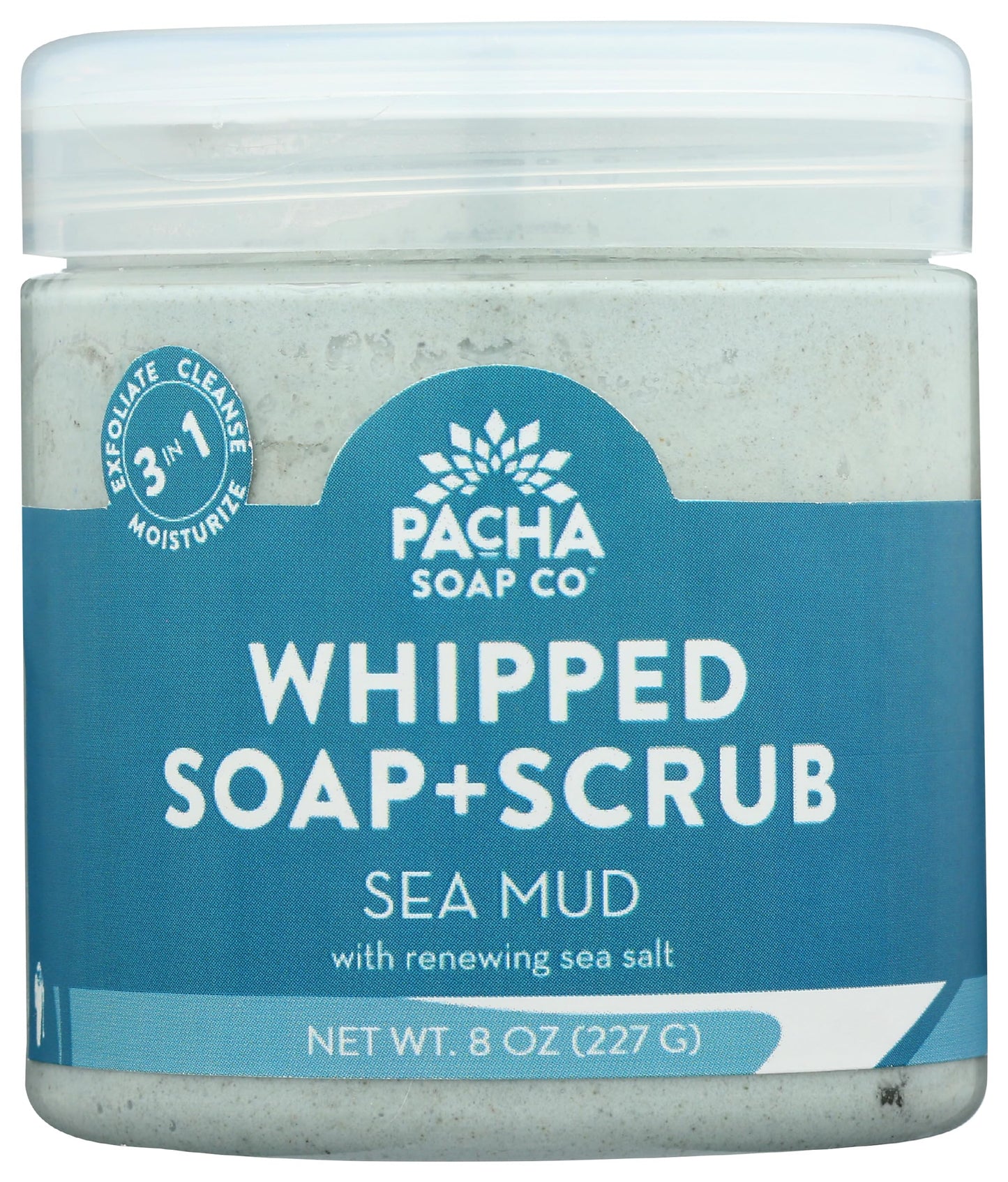 PACHA SOAP Sea Mud Whipped Soap Scrub, 8 OZ