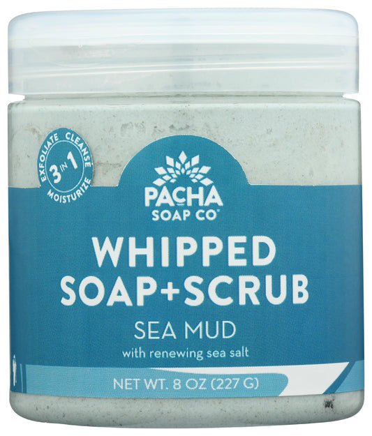 PACHA SOAP Sea Mud Whipped Soap Scrub, 8 OZ