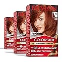 Revlon ColorSilk with Bond Repair Complex, Auburn Permanent Hair Color, 100% Gray Coverage, Ammonia Free Hair Dye, Vegan Keratin, 42 Medium Auburn