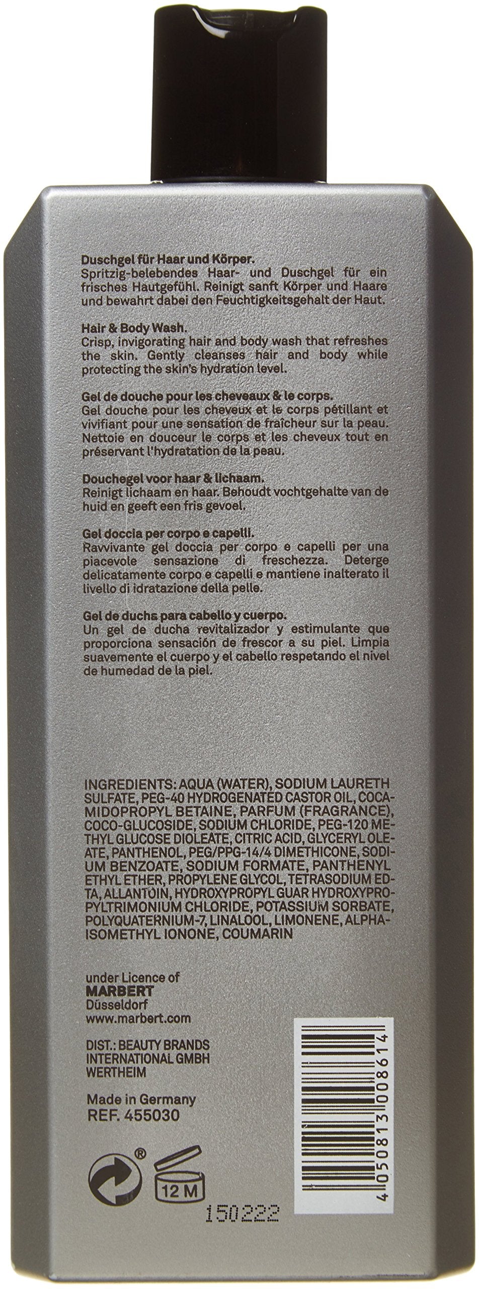Marbert Classic Sport Hair and Body Wash for Men 400 ml by Marbert