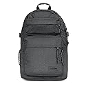 EASTPAK Double Pro - 32L Performance Backpack with 16" Laptop Sleeve, Dual Compartments, Security Pocket, Bottle Holder & Organizer, Black Denim