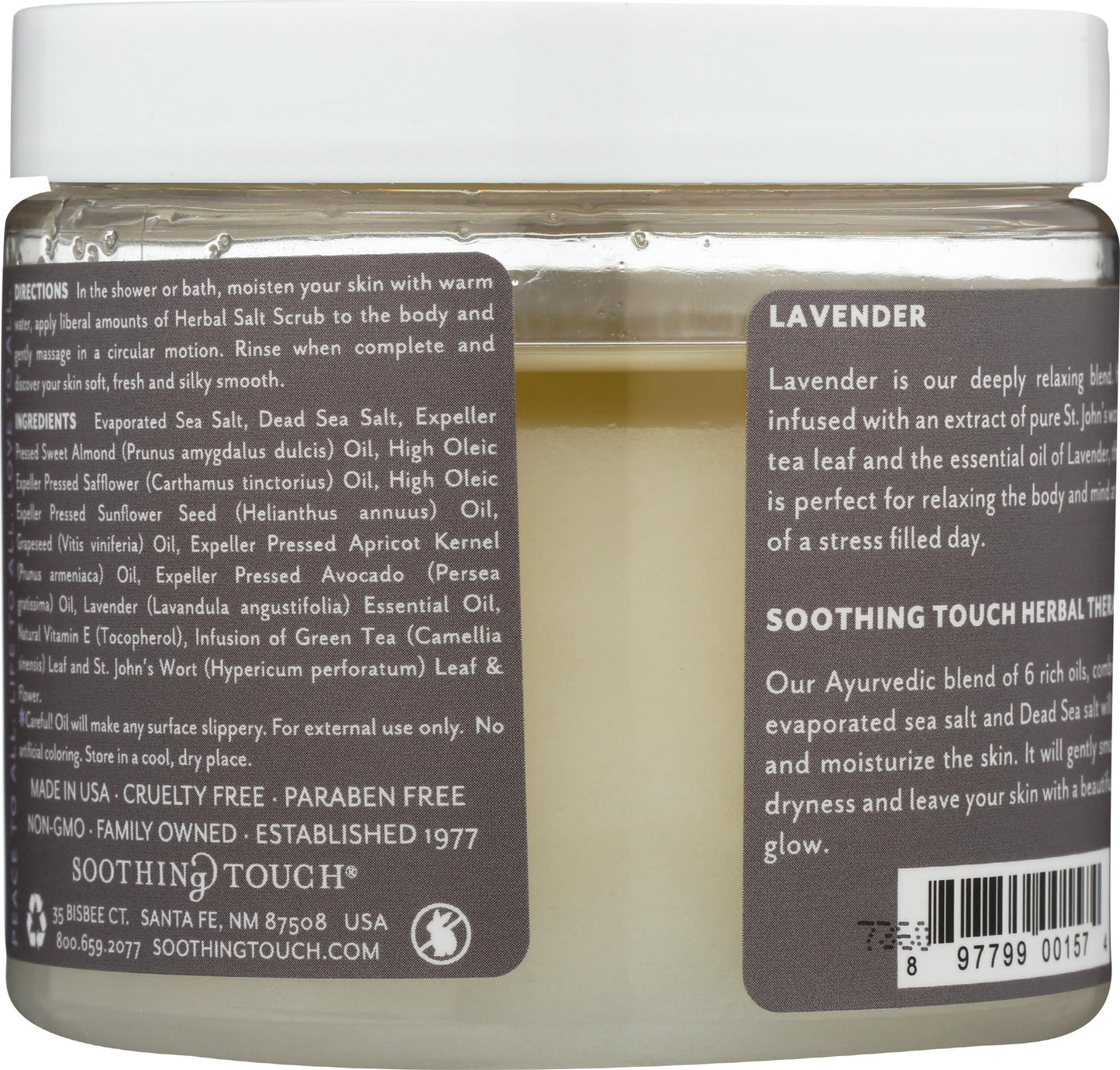 Soothing Touch Herbal Salt Scrub, Lavender - 20 Oz Beauty & Personal Care Soothing Touch