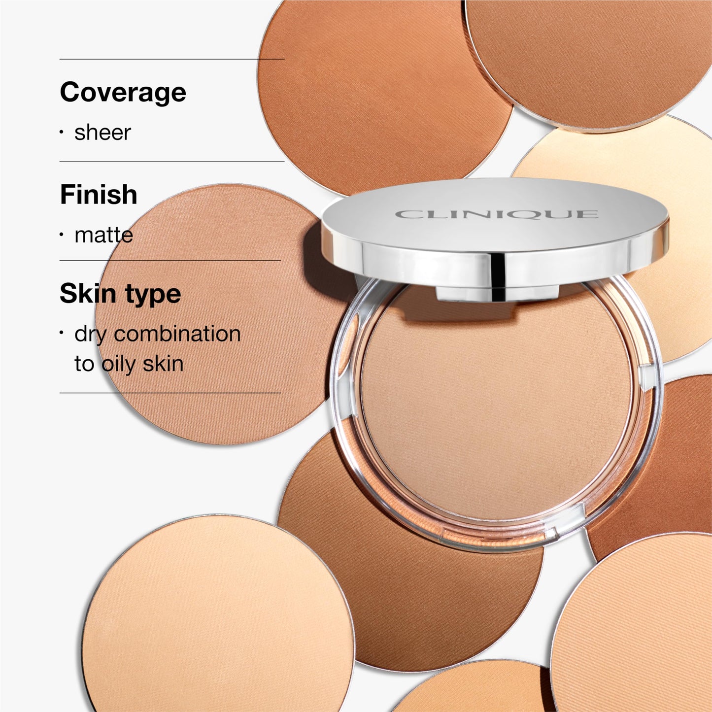 Clinique Stay-Matte Sheer Pressed Powder For Oily Skin Types | Sheer Coverage + Matte Finish | Minimizes Shine, Stay Neutral