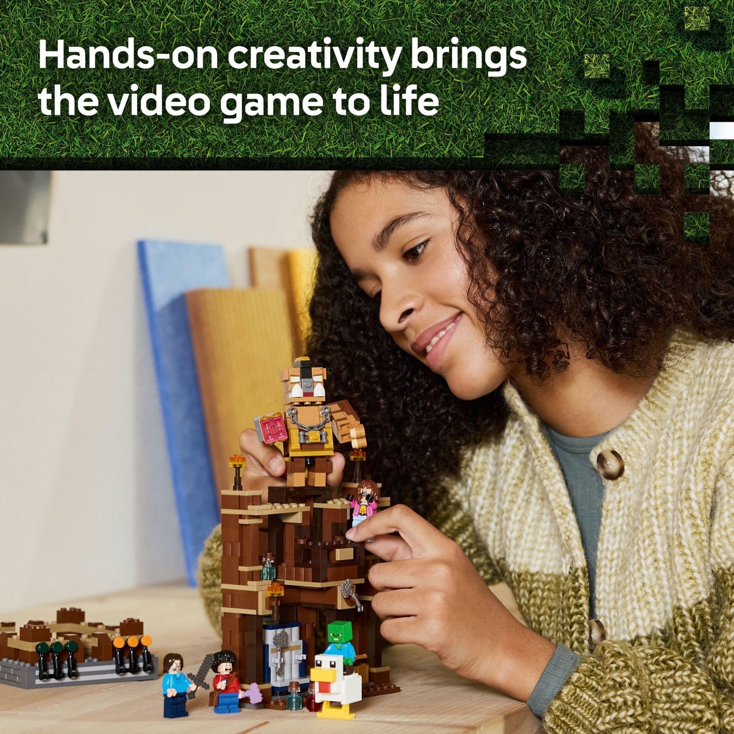 LEGO Minecraft Woodland Mansion Fighting Ring, Building Toy for Kids 10+, Includes Steve, Garrett, Henry & Chicken Jockey Figures, Birthday Gift 21272