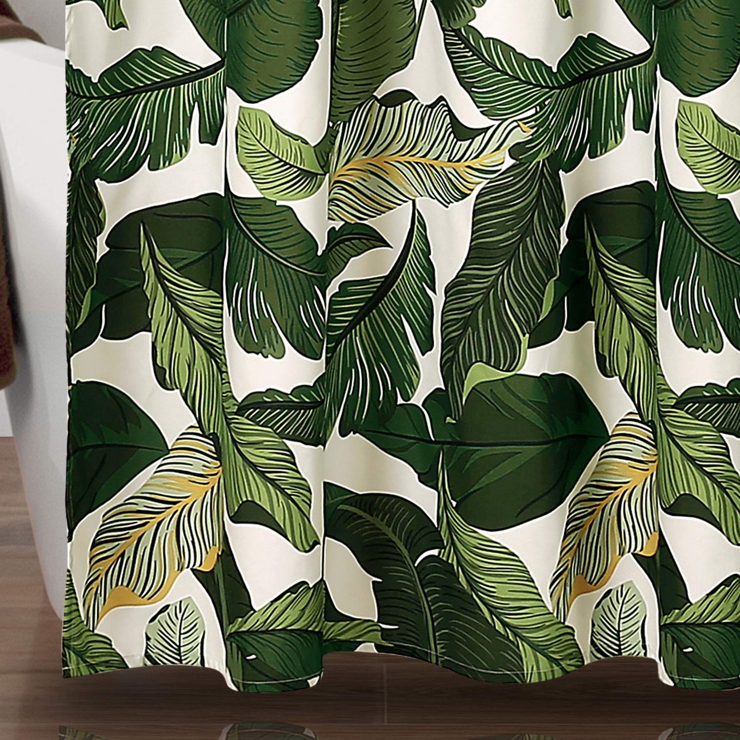 Lush Decor Tropical Paradise Shower Curtain Single 72" W x 72" L Green - Tropical Shower Curtains for Bathroom - Bathroom Curtain - Coastal Decor